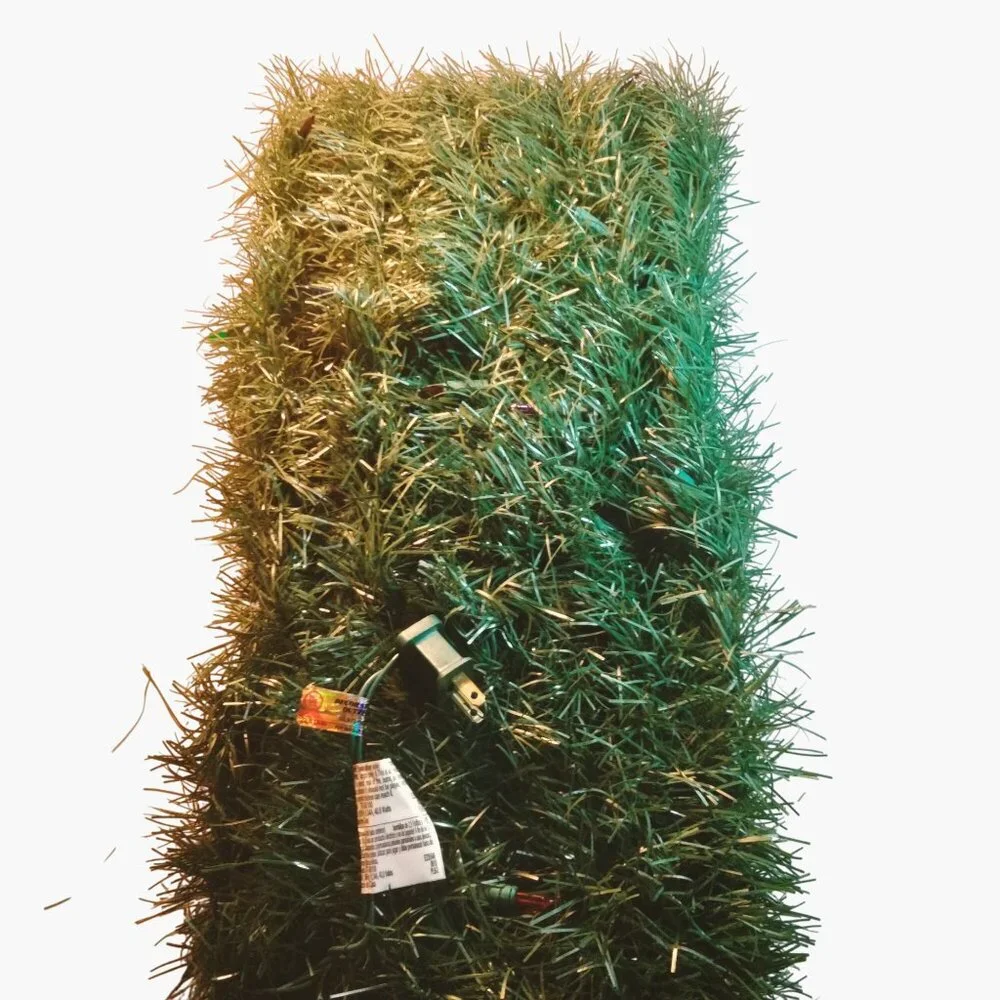 Artificial Pine Garland Pre Lit Green MultiColor Lights Christmas 34 Ft Long